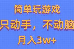 （10516期）简单玩游戏月入3w+,0成本，一键分发，多平台矩阵（500G游戏资源）