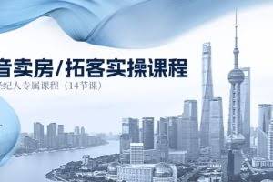 （11107期）抖音卖房-拓客实操课程，房产经纪人专属课程（14节课）