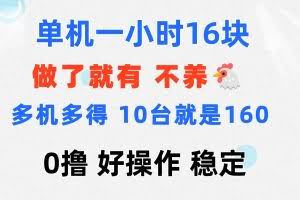 （11689期）0撸 一台手机 一小时16元  可多台同时操作 10台就是一小时160元 不养鸡