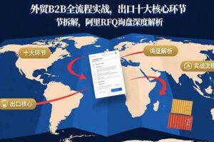 （15806期）外贸B2B全流程实战，出口十大核心环节拆解，阿里RFQ询盘深度解析