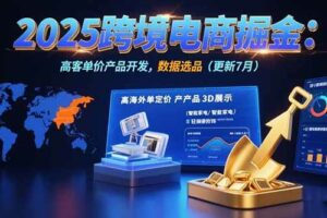 （15512期）2025跨境电商掘金：蓝海市场定位，高客单价产品开发，数据选品(更新7月)