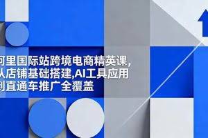 （16450期）阿里国际站跨境电商精英课，从店铺基础搭建,AI工具应用到直通车推广全覆盖