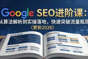 （18048期）Google SEO进阶课：从算法解析到实操落地，快速突破流量瓶颈（更新2026）