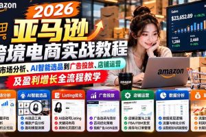 (21189期)2026亚马逊跨境电商实战教程-更新1027,从市场分析、AI智能选品到广告投放、店铺运营及盈利增长全流程教学