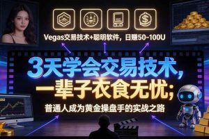 (21214期)3 天学会 顺势而为交易系统,趋势看得懂、下单有依据:软件自动帮你盯盘,新手也能稳定复利